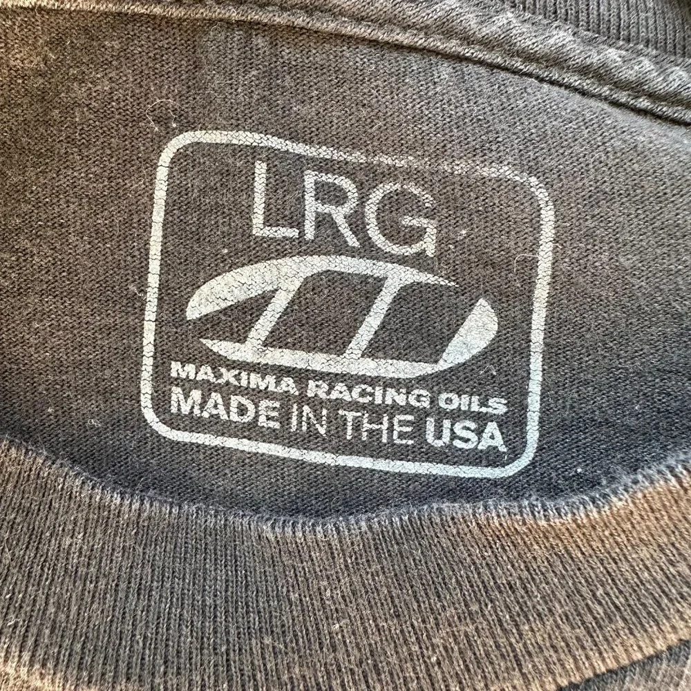 Maxima Racing Oils Twin V 1979 USA Racing Oils Black T-Shirt Size L - Picture 3 of 10